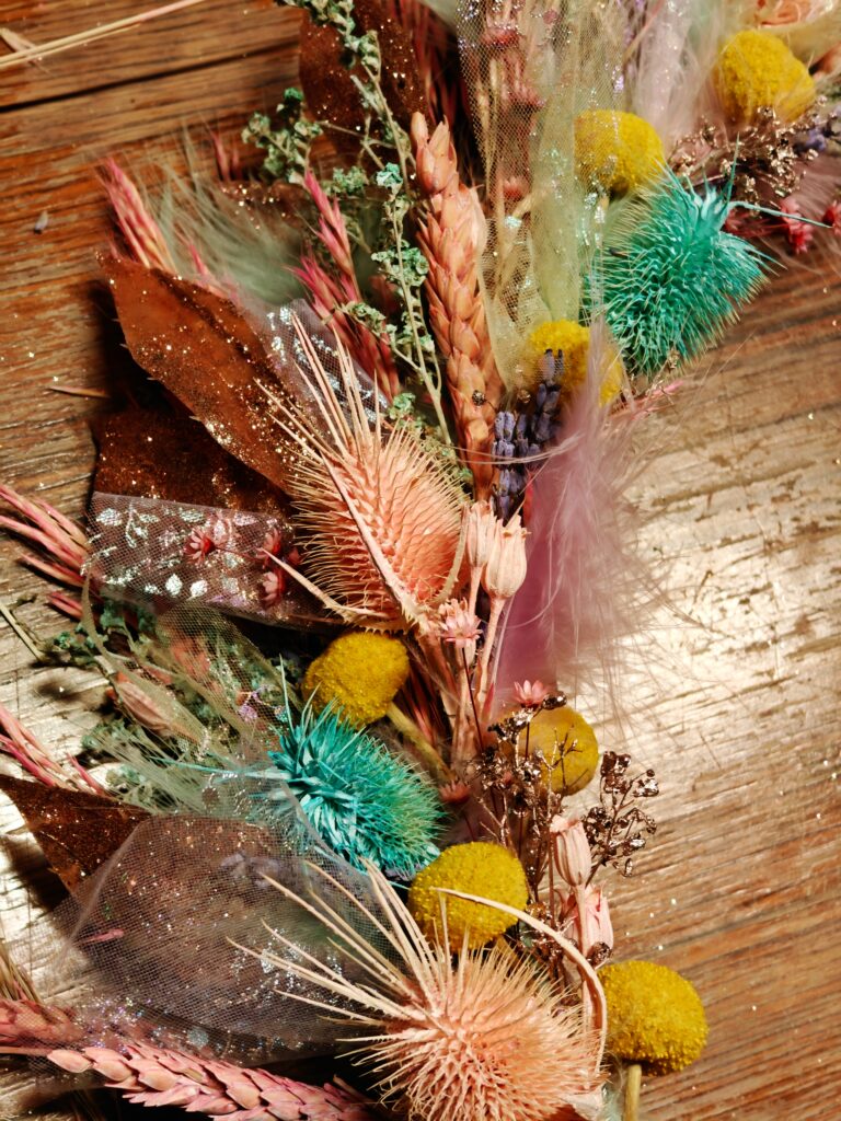 Workshop droogbloemen ring 2 droogbloemen ringen